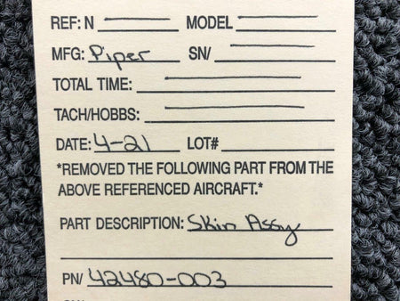 Piper 42480-003 Piper Skin Assembly