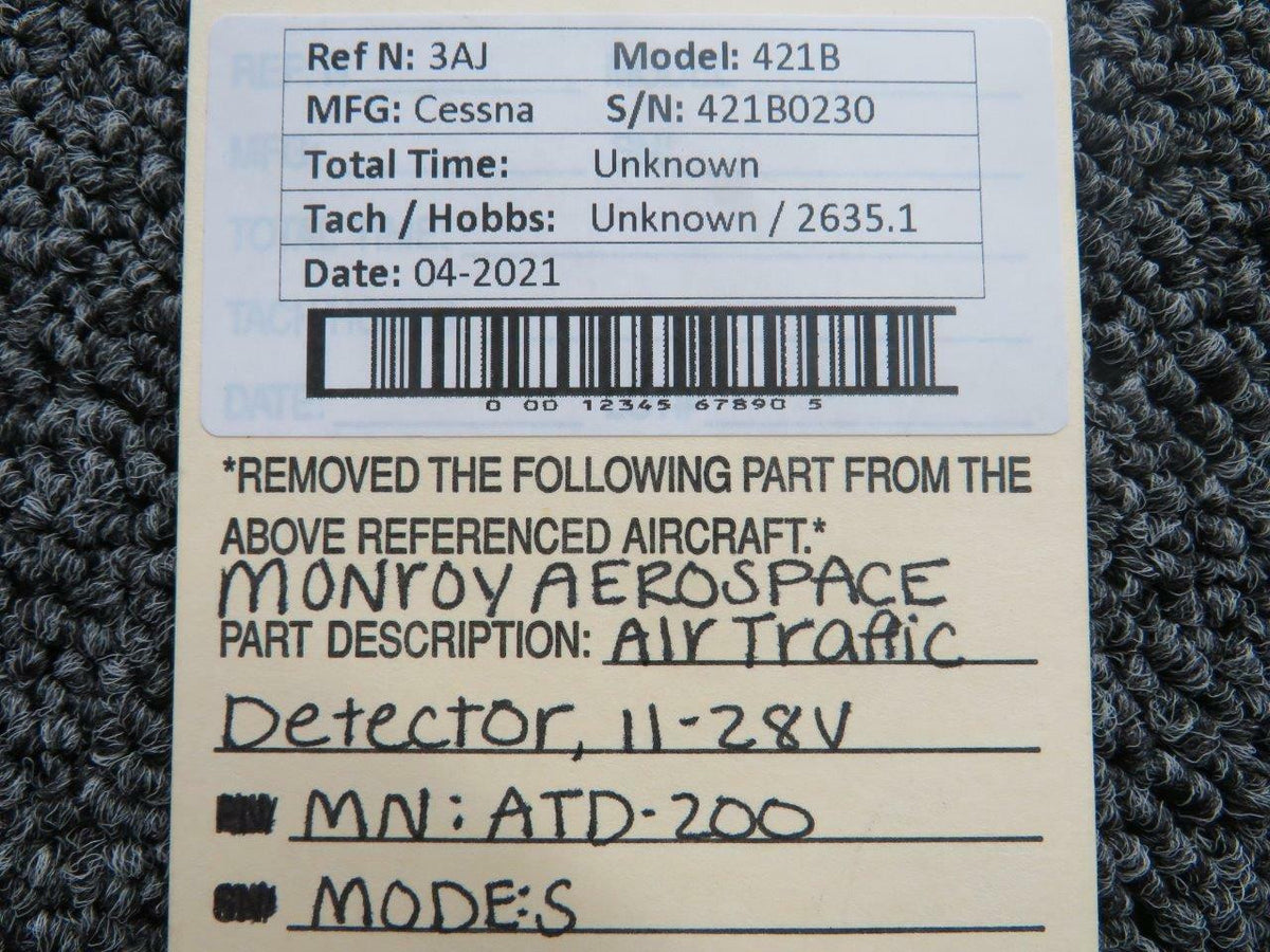 Monroy ATD-200 Cessna 421B Monroy Aerospace Air Traffic Detector V 11-28
