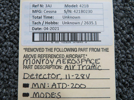 Monroy ATD-200 Cessna 421B Monroy Aerospace Air Traffic Detector V 11-28