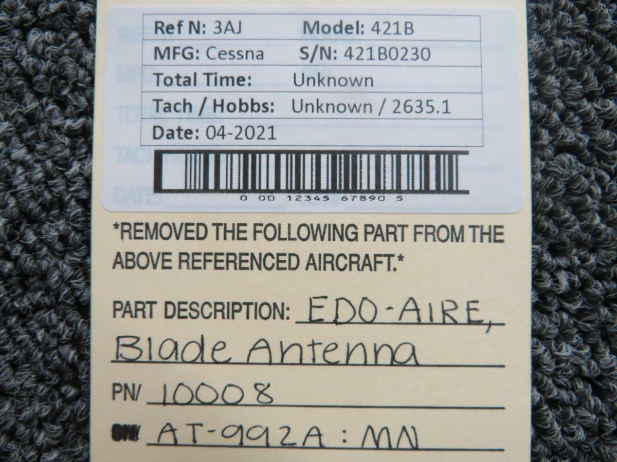 Edo-Aire 10008 M/N AT-992A Cessna 421B Edo-Aire Blade Antenna