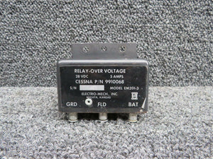 9910068 Electro-Mech EM201-3 Over Voltage Relay (28V, 5A)