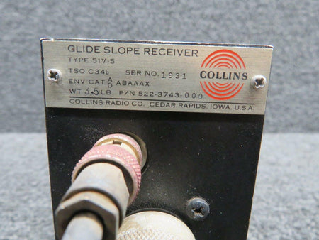 Collins 522-3743-000 M/N 51V-5 Cessna 421B Collins Glideslope Receiver V 28