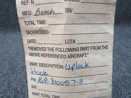 Beech 169-810057-3 Beech Uplock Hook