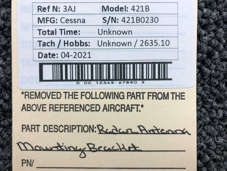 Cessna Cessna 421B Radar Antenna Mounting Bracket