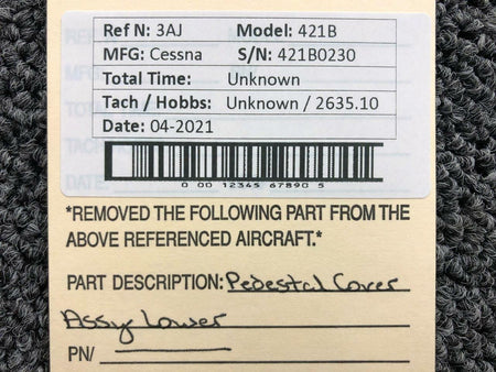 Cessna Cessna 421B Pedestal Cover Assembly Lower