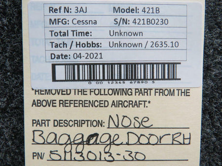 Cessna 5113013-30 Cessna 421B Nose Baggage Door RH