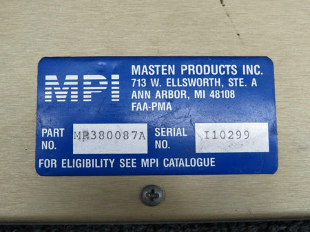 Masten Products Inc MP380087A Cessna T210N Masten Products Inc Engine Analyzer Volts 28