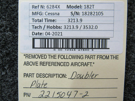 Cessna 2215047-2 Cessna 182T Doubler Plate