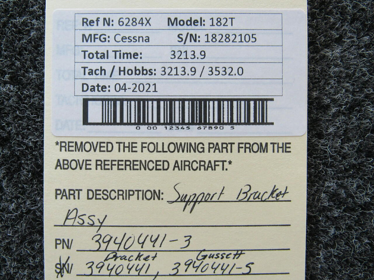 Cessna 3940441-3 / 3940041 / 3940441-5 Cessna 182T Support Bracket Assembly