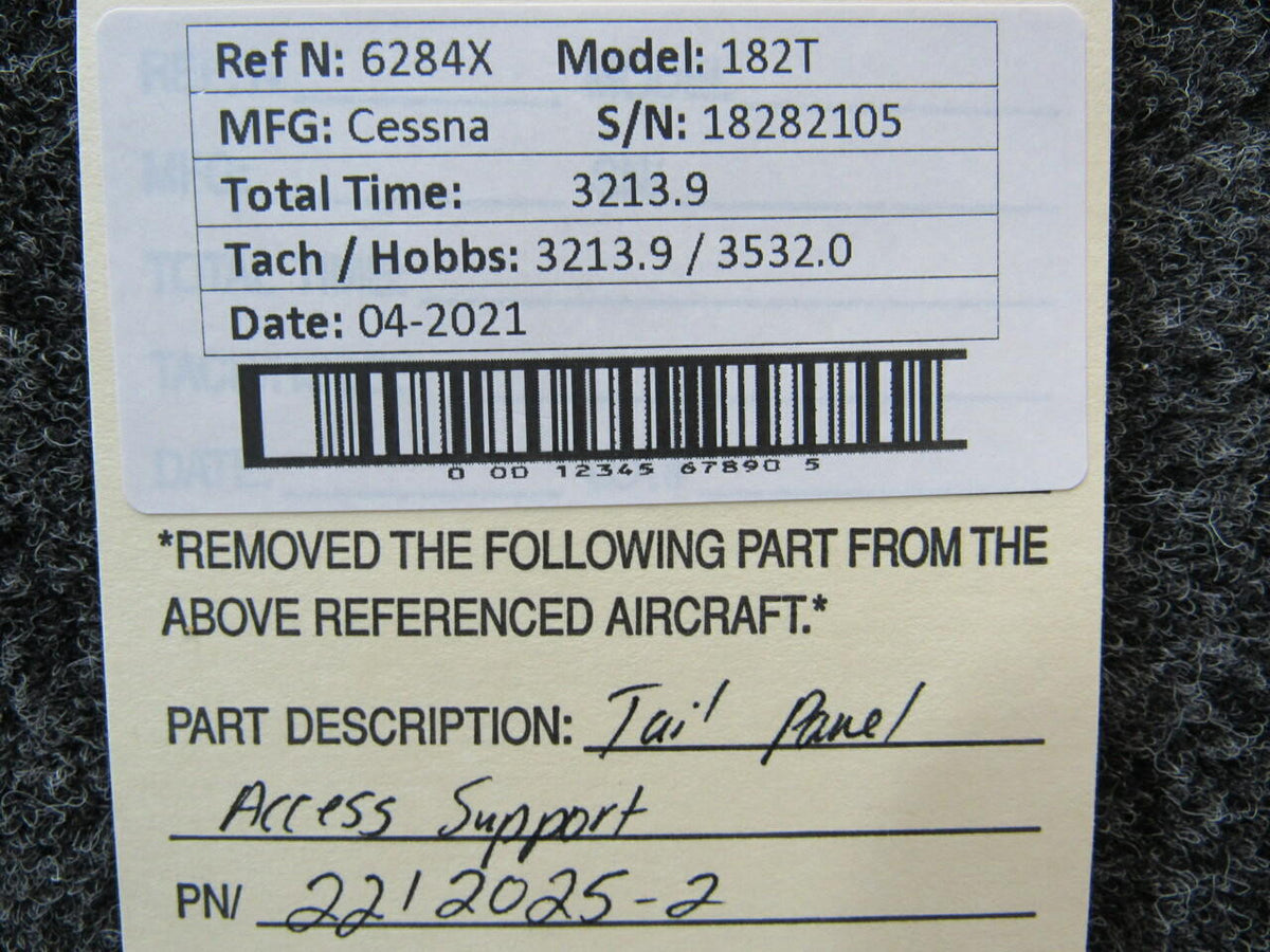 Cessna 2212025-2 Cessna 182T Tail Access Panel Support