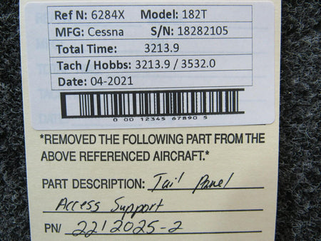 Cessna 2212025-2 Cessna 182T Tail Access Panel Support