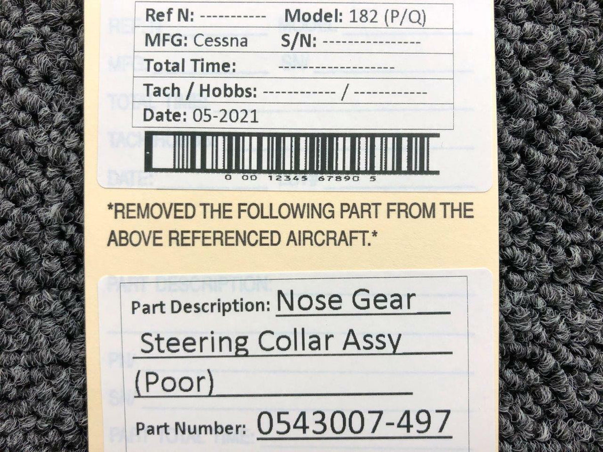 Cessna 0543007-497 Cessna 182 Nose Gear Steering Collar Assembly Poor PPP