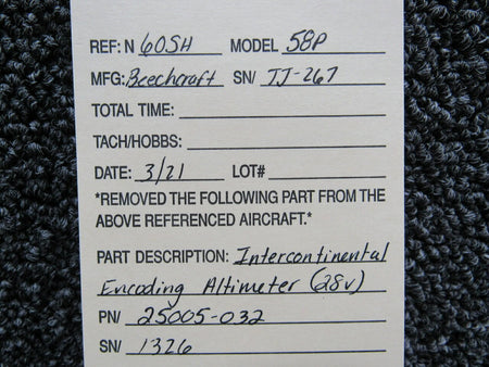 Intercontinental 25005-032 Intercontinental Encoding Altimeter Volts 28