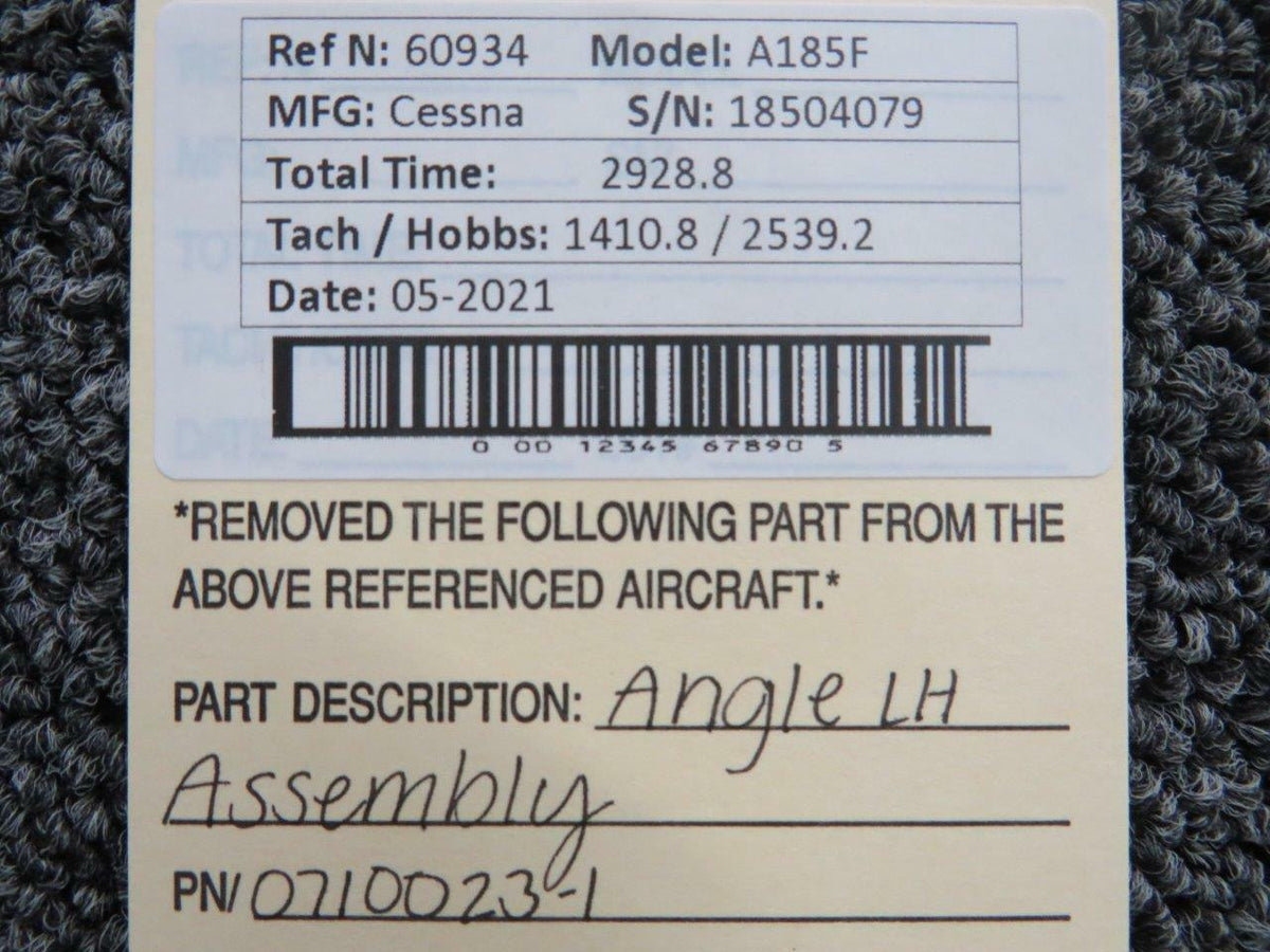 Cessna 0710023-1 Cessna A185F Angle Assembly LH