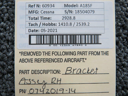 Cessna 0742019-14 Cessna A185F Bracket Assembly RH