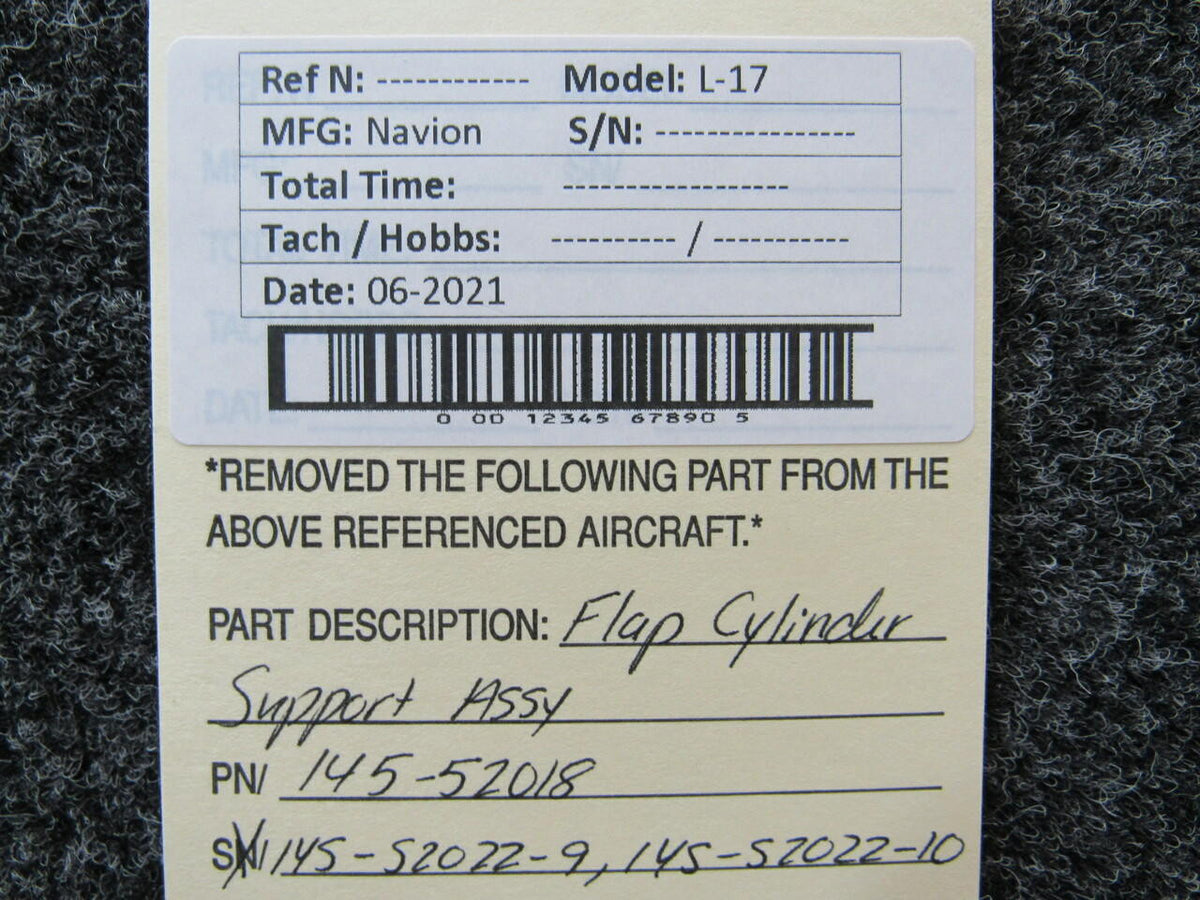 Navion 145-52018 Navion L-17 Wing Flap Cylinder Support Assembly