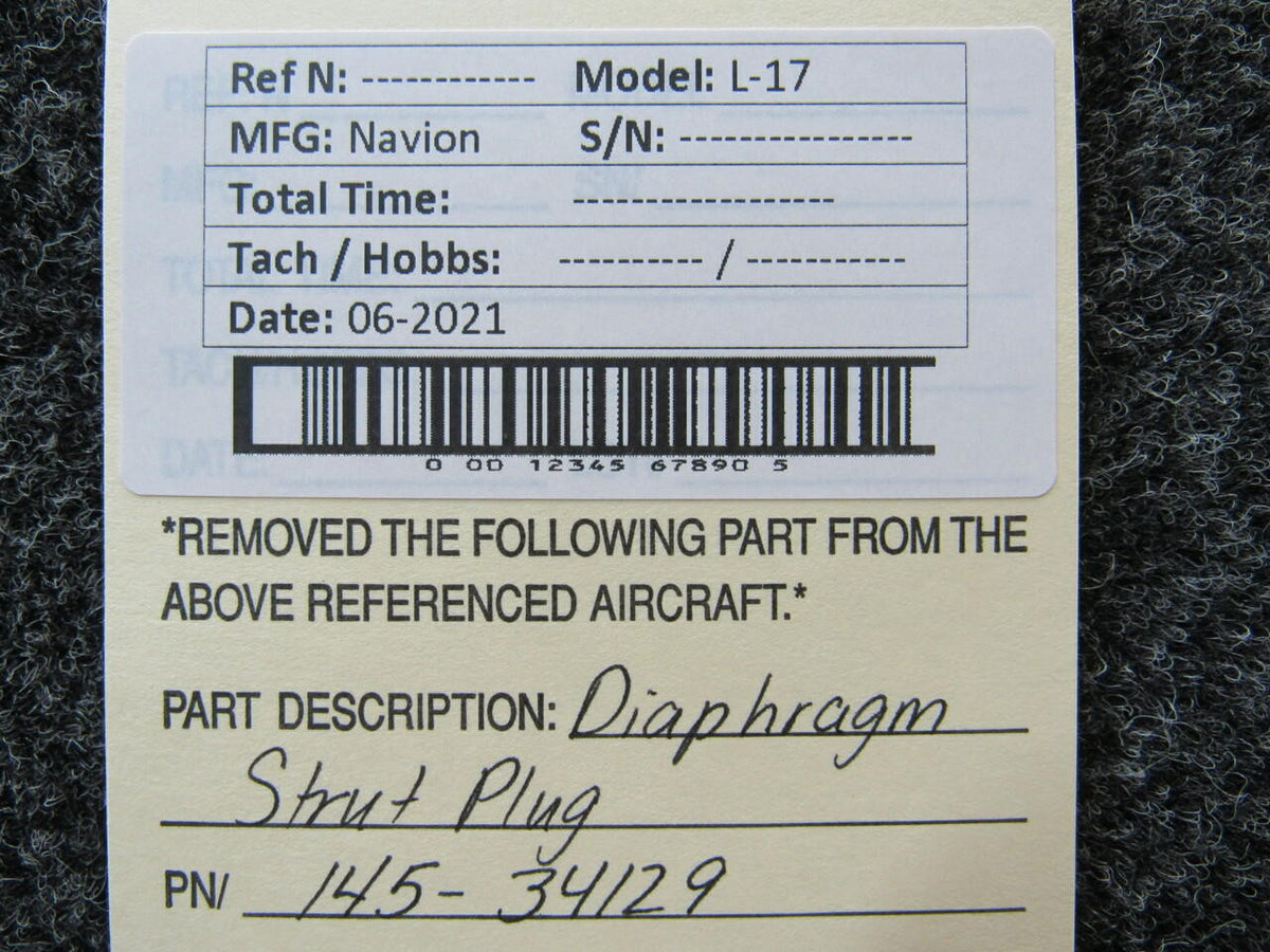 Navion 145-34129 Navion L-17 Diaphragm Strut Plug