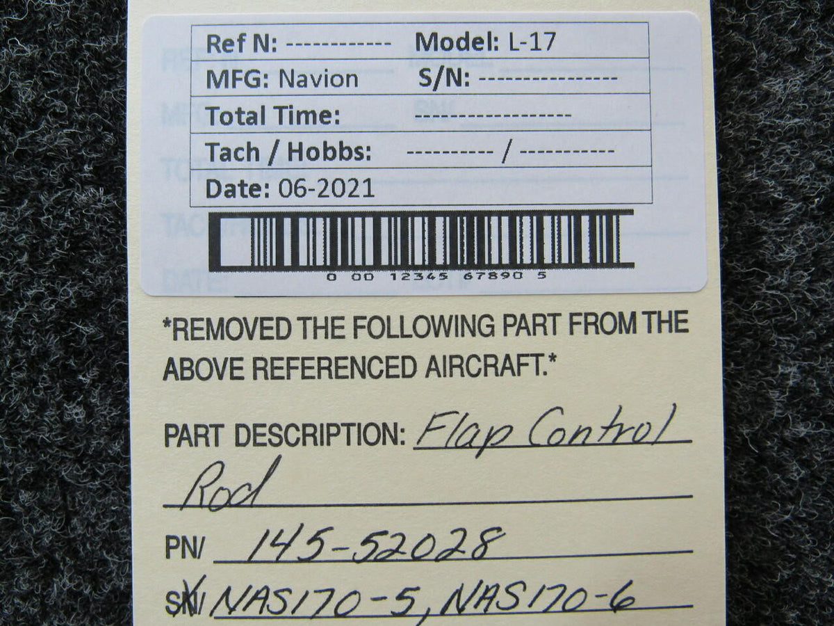 Navion 145-52028 Navion L-17 Flap Control Rod Assembly