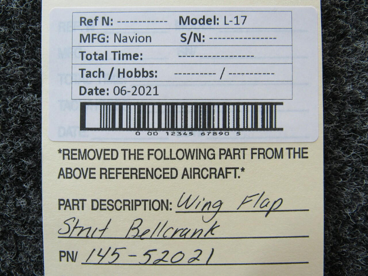 Navion 145-52021 Navion L-17 Wing Flap Strut Bellcrank