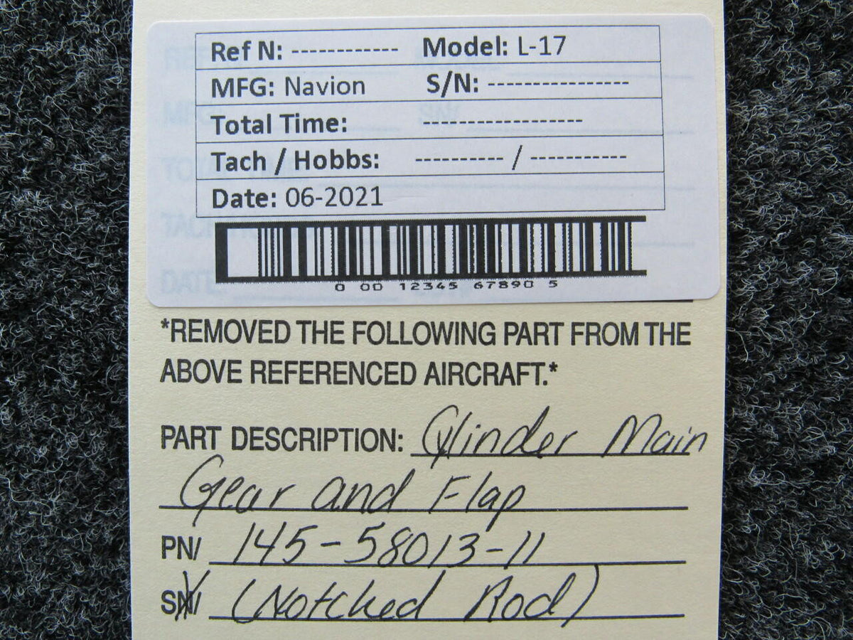 145-58013-11 Navion L-17 Cylinder Main Gear and Flap BAS Part Sales | Airplane Parts