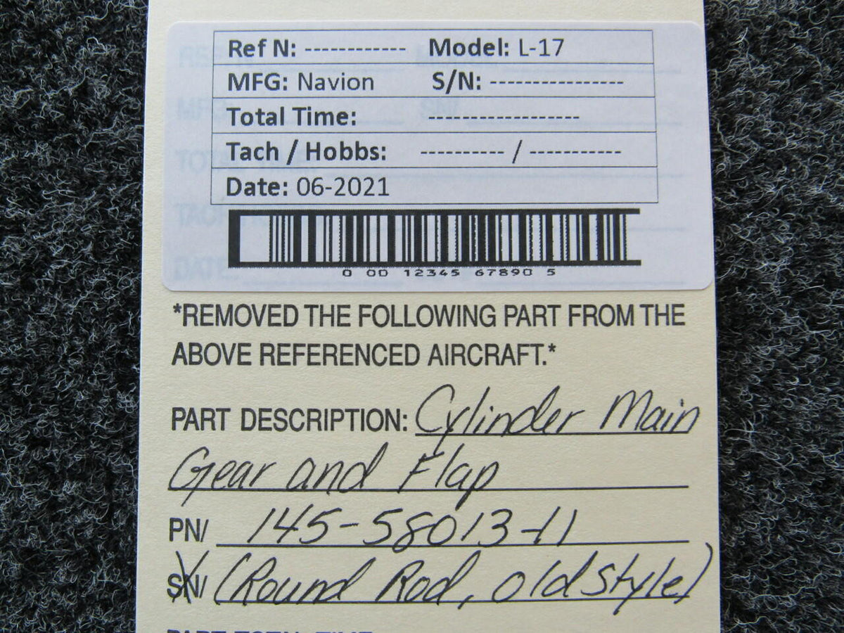 Navion 145-58013-11 Navion L-17 Cylinder Main Gear and Flap