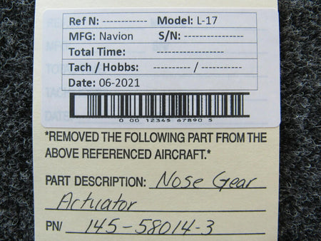 Navion 145-58014-3 Navion L-17 Nose Gear Actuator