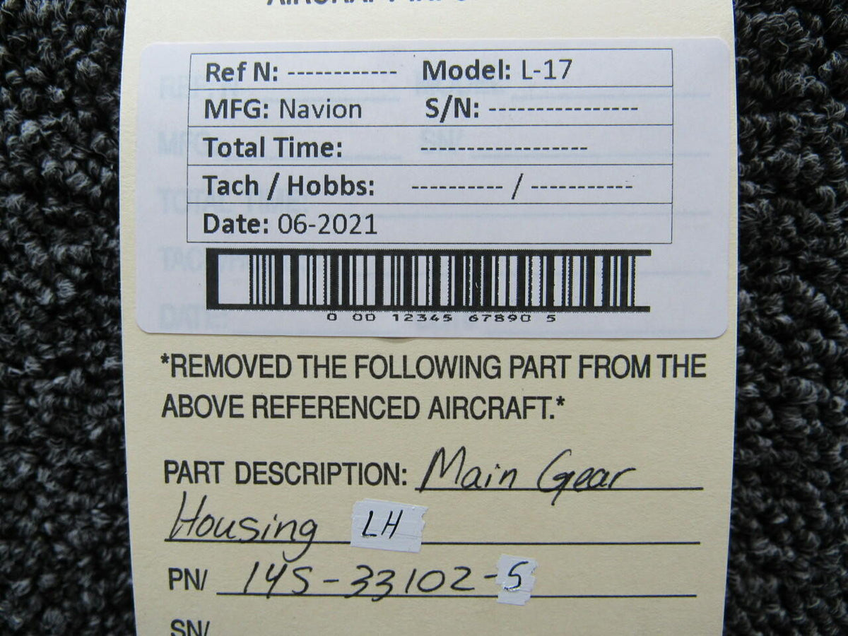 Navion 145-33102-5 Navion L-17 Main Gear Housing LH