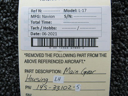 Navion 145-33102-5 Navion L-17 Main Gear Housing LH