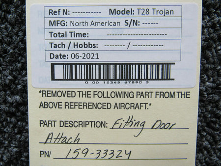 North American 159-33324 T-28 Trojan Fitting Door Attach