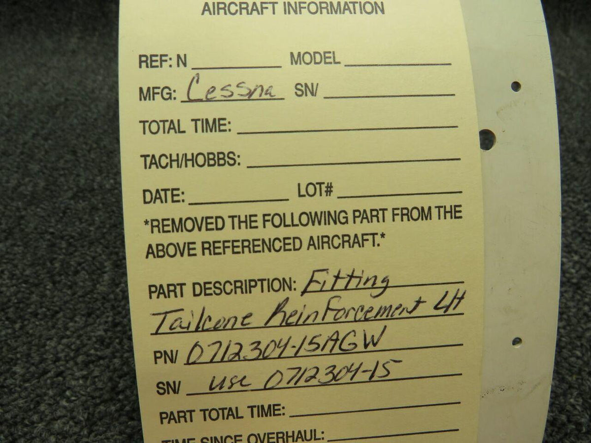Cessna 0712304-15AGW USE 0712304-15 Cessna Fitting Tailcone Reinforcement LH