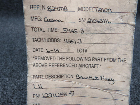 Cessna 1221088-7 Cessna T210N Bracket Assembly LH