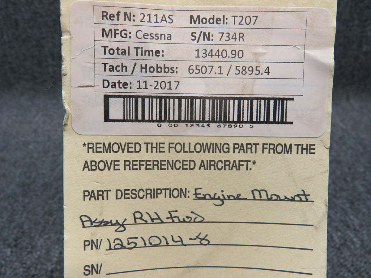 Cessna 1251014-8 Cessna T207 Engine Mount Assembly RH Forward