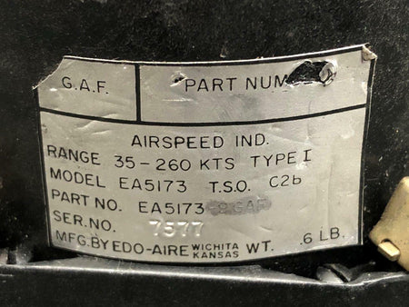 Edo-Aire EA5173-9GAF USE EA5173 Cessna 402C Edo-Aire Airspeed Indicator
