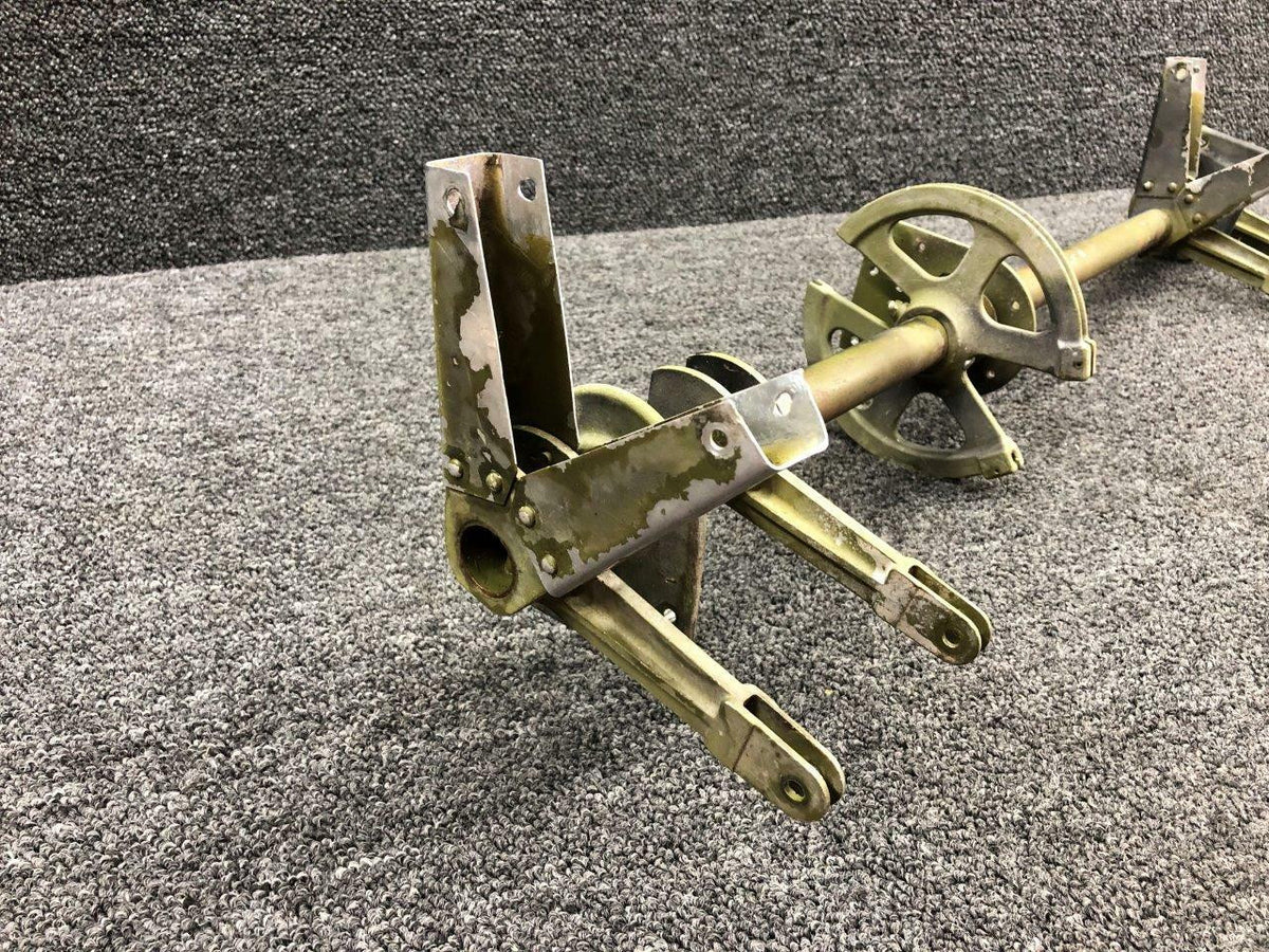 Cessna 5115266-5 Cessna 402C Elevator Interconnect Control Tube Assembly W/ Quadrant, Arm and Pad Bearing
