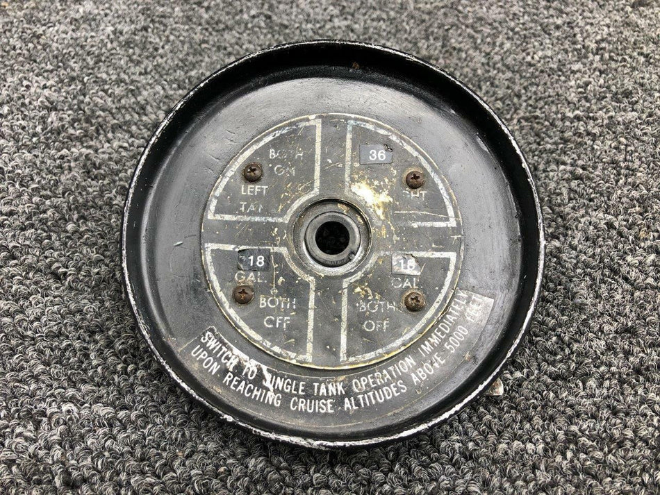 0511198 Cessna 172D Fuel Selector Cup W/ Placard BAS Part Sales | Airplane Parts