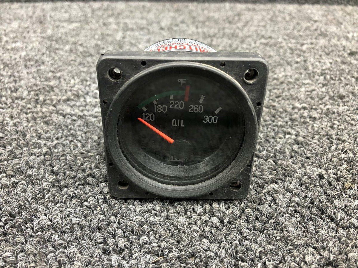 Mitchell Aircraft Instruments D1-211-5090 Cessna 172D Mitchell Aircraft Oil Temperature Indicator Volts 14