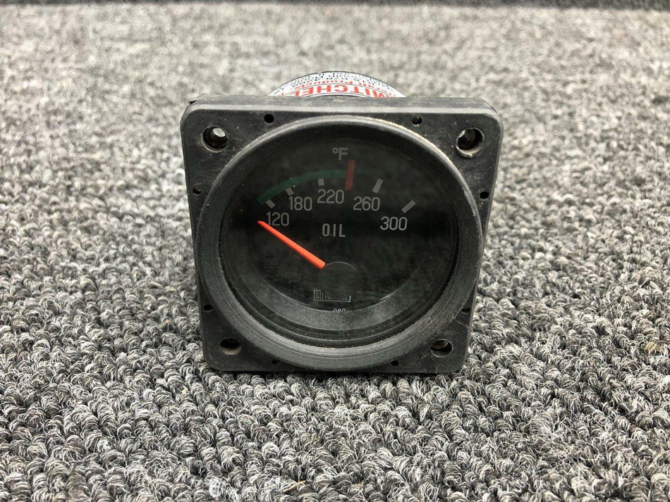 Mitchell Aircraft Instruments D1-211-5090 Cessna 172D Mitchell Aircraft Oil Temperature Indicator Volts 14