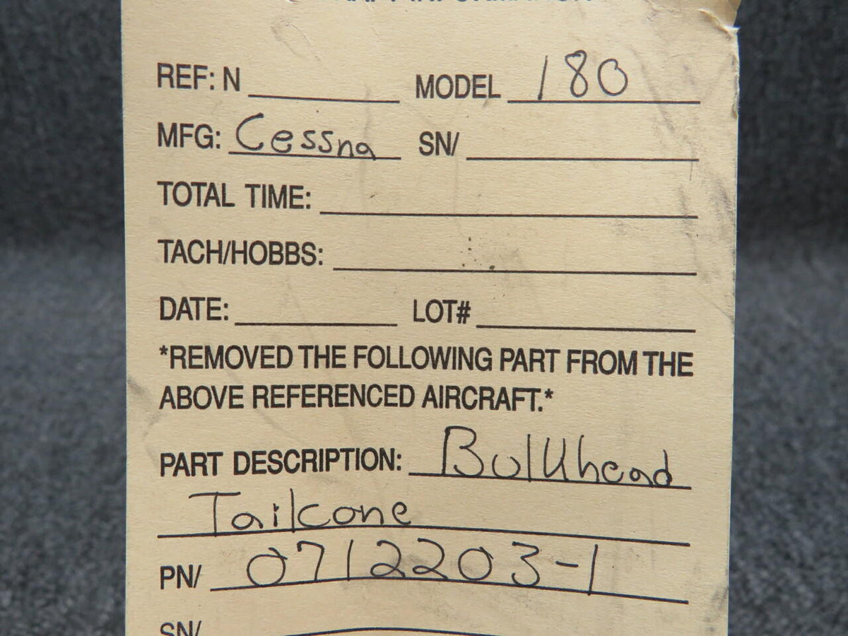 Cessna 0712203-1 Cessna 180J Bulkhead Tailcone