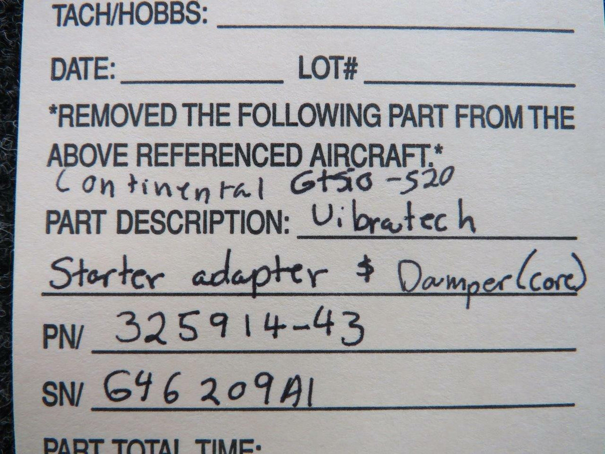 VIBRATECH 325914-43 Vibratech Starter Adapter and Dampener CORE