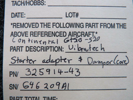 VIBRATECH 325914-43 Vibratech Starter Adapter and Dampener CORE