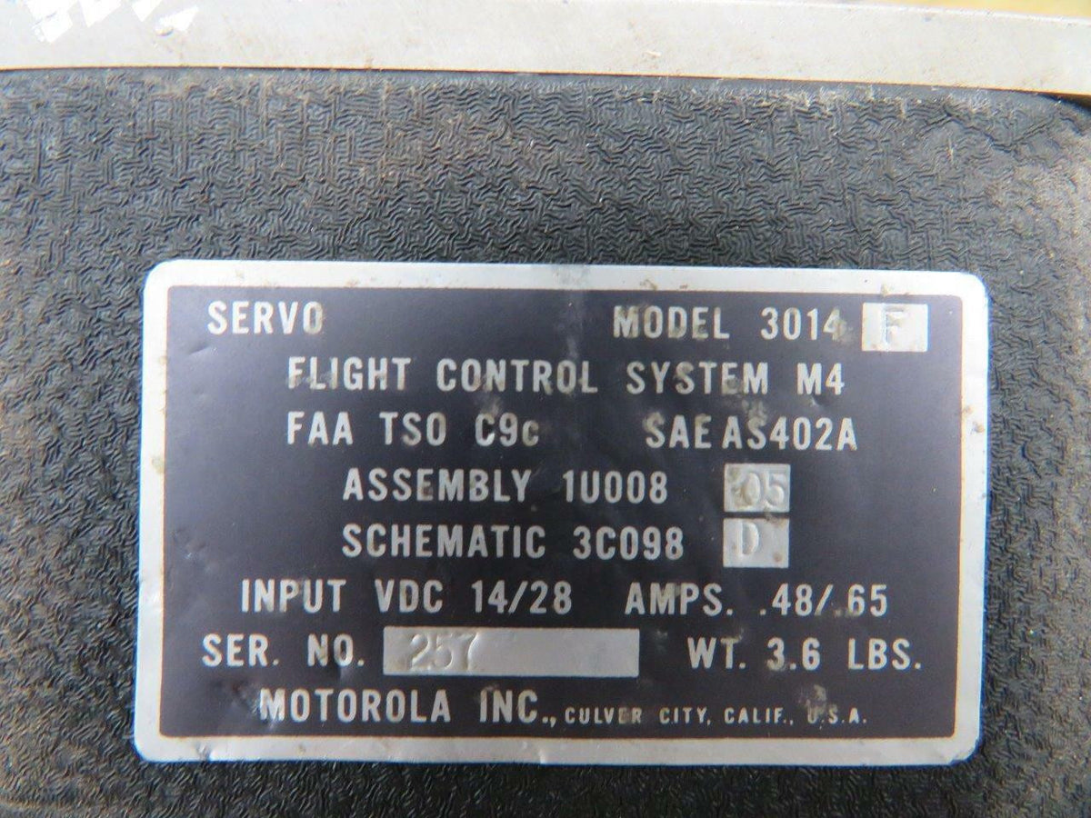 Motorola 1008-05 USE 3C098-0 Motorola Servo Flight Control 14/28V