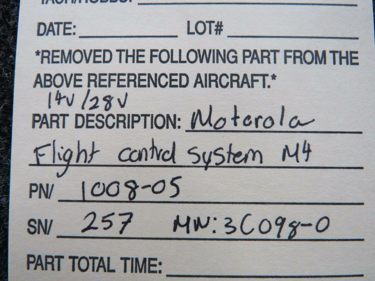 Motorola 1008-05 USE 3C098-0 Motorola Servo Flight Control 14/28V