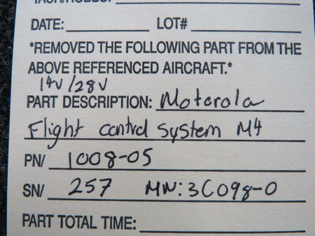 Motorola 1008-05 USE 3C098-0 Motorola Servo Flight Control 14/28V
