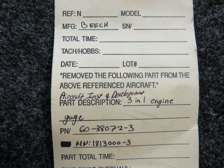 60-38072-3 (USE: 1813000-3) Aircraft Inst. 3-in1 Engine Gauge BAS Part Sales | Airplane Parts