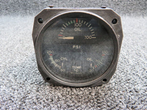 60-38072-3 (USE: 1813000-3) Aircraft Inst. 3-in1 Engine Gauge