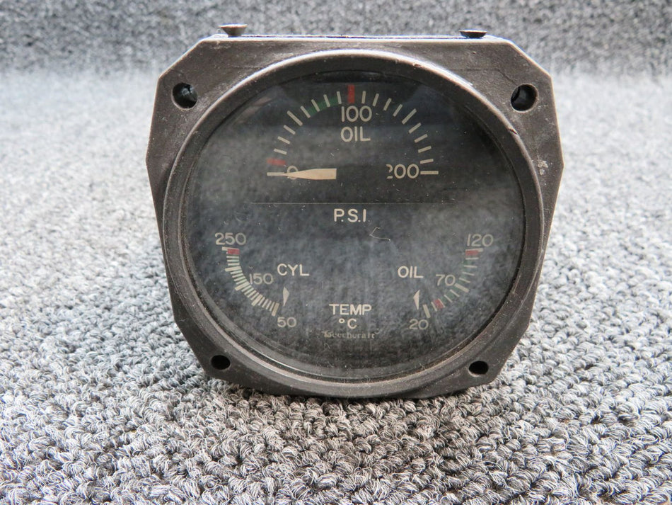 60-38072-3 (USE: 1813000-3) Aircraft Inst. 3-in1 Engine Gauge