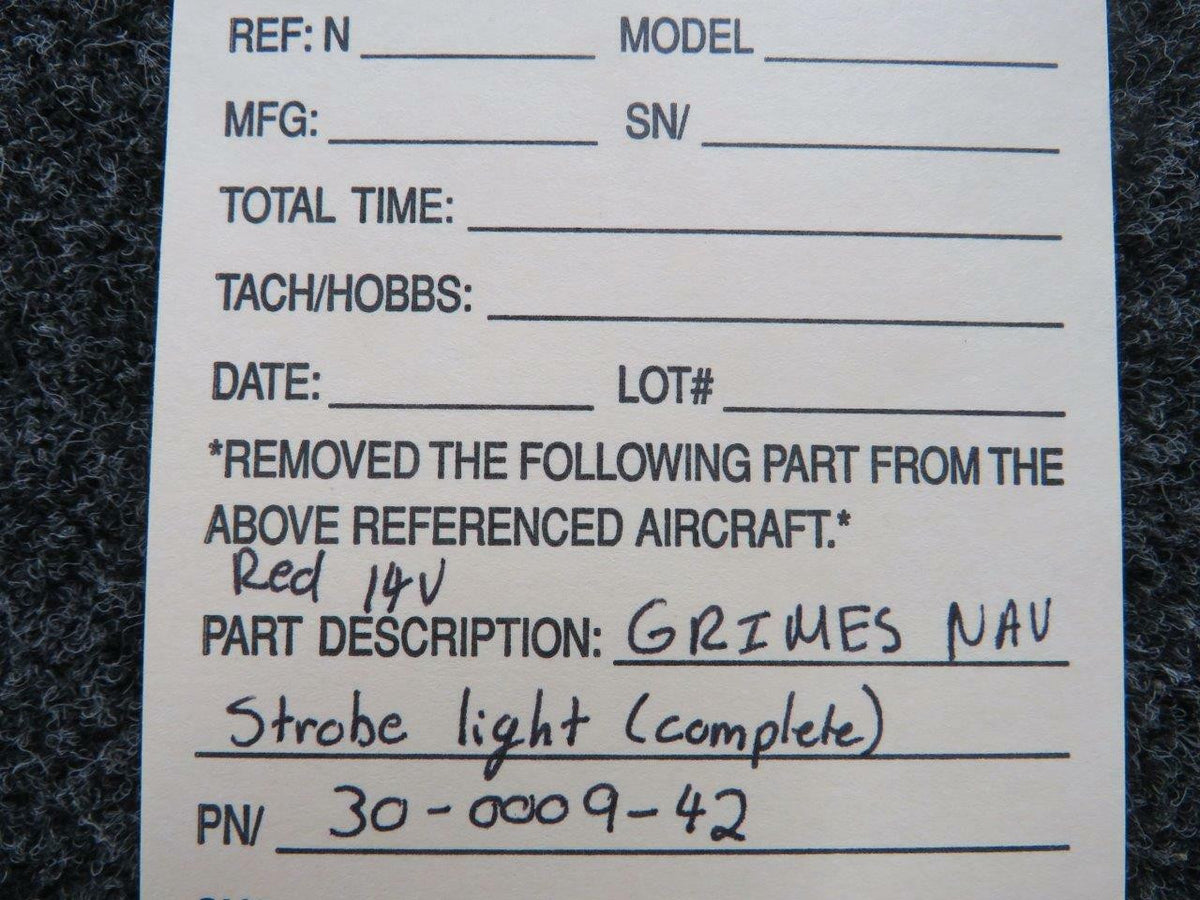 Grimes 30-0009-42 Grimes Navigation Strobe Light Red Volts 14
