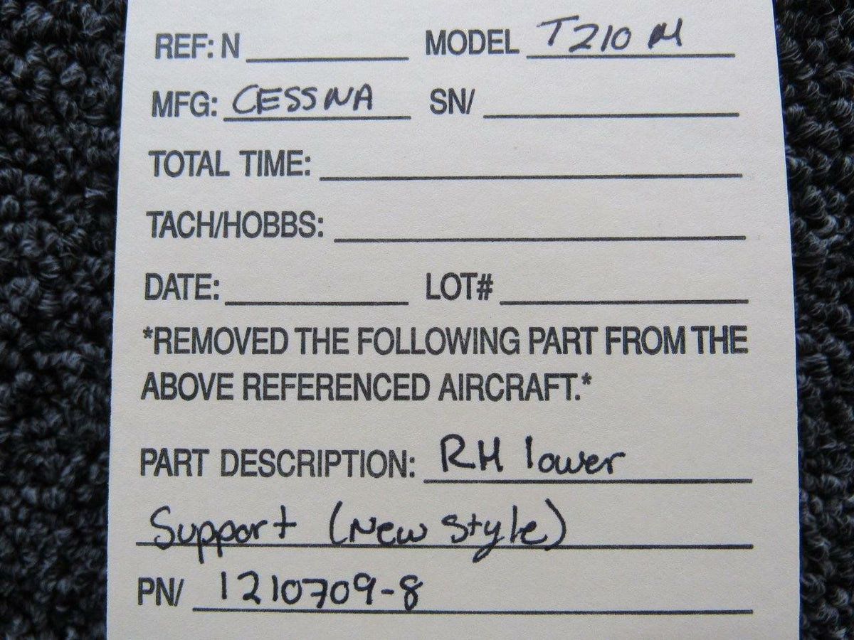 Cessna 1210709-8 Cessna T210M RH Lower Support