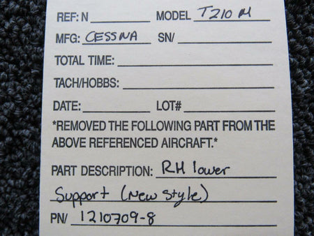 Cessna 1210709-8 Cessna T210M RH Lower Support