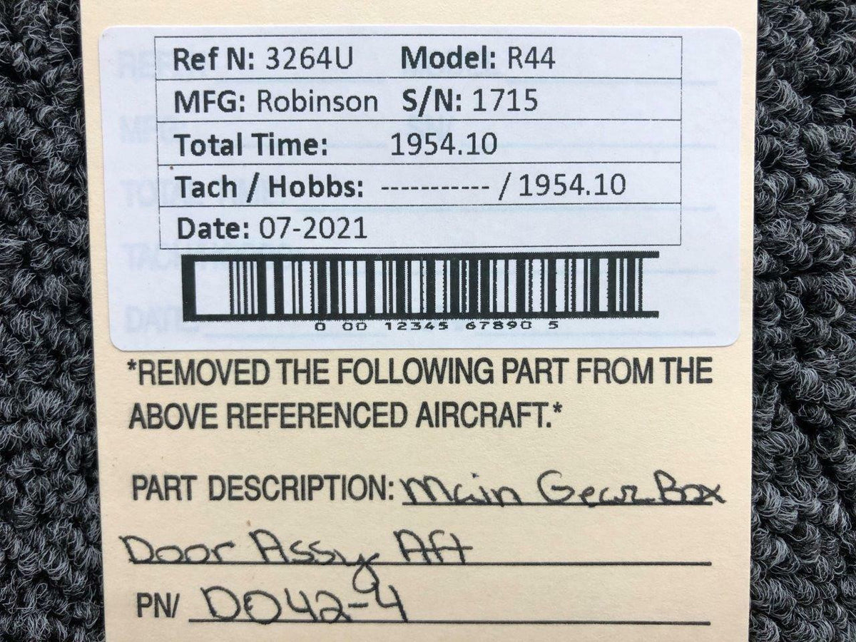 Robinson D042-4 Robinson R44 Main Gearbox Door Assembly AFT